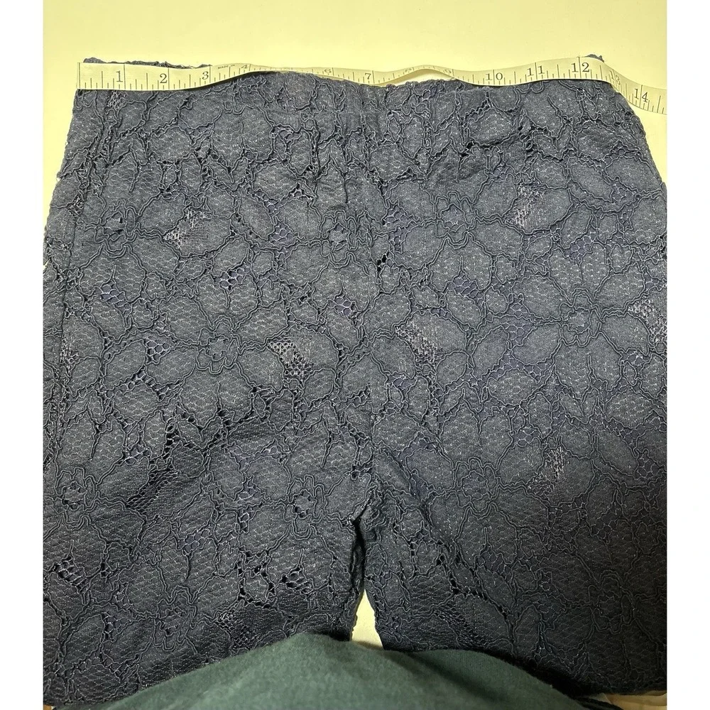 Free People Womens Pants Size XS Wild Laces Pull On Crop Flare Blue Lined Floral